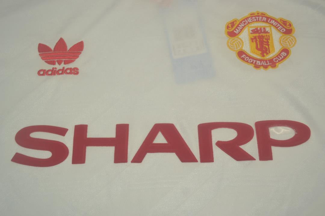 Manchester United Away White Long Sleeve 86/88