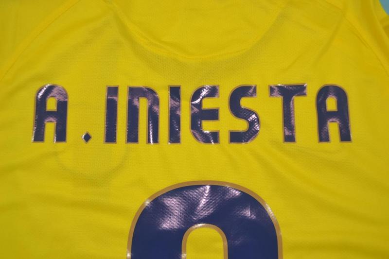 Barcelona Away Yellow 08/09 "Iniesta" Nº 8