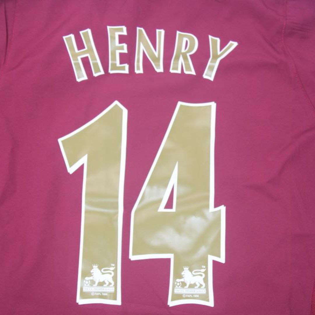 Arsenal Home Dark Red Long Sleeve 05/06 "Henry" Nº 14