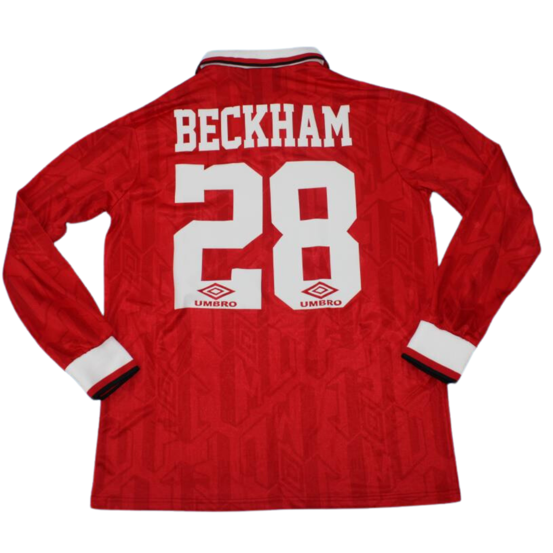 Manchester United Home Champion Version Long Sleeve 92/93 "Beckham" Nº28