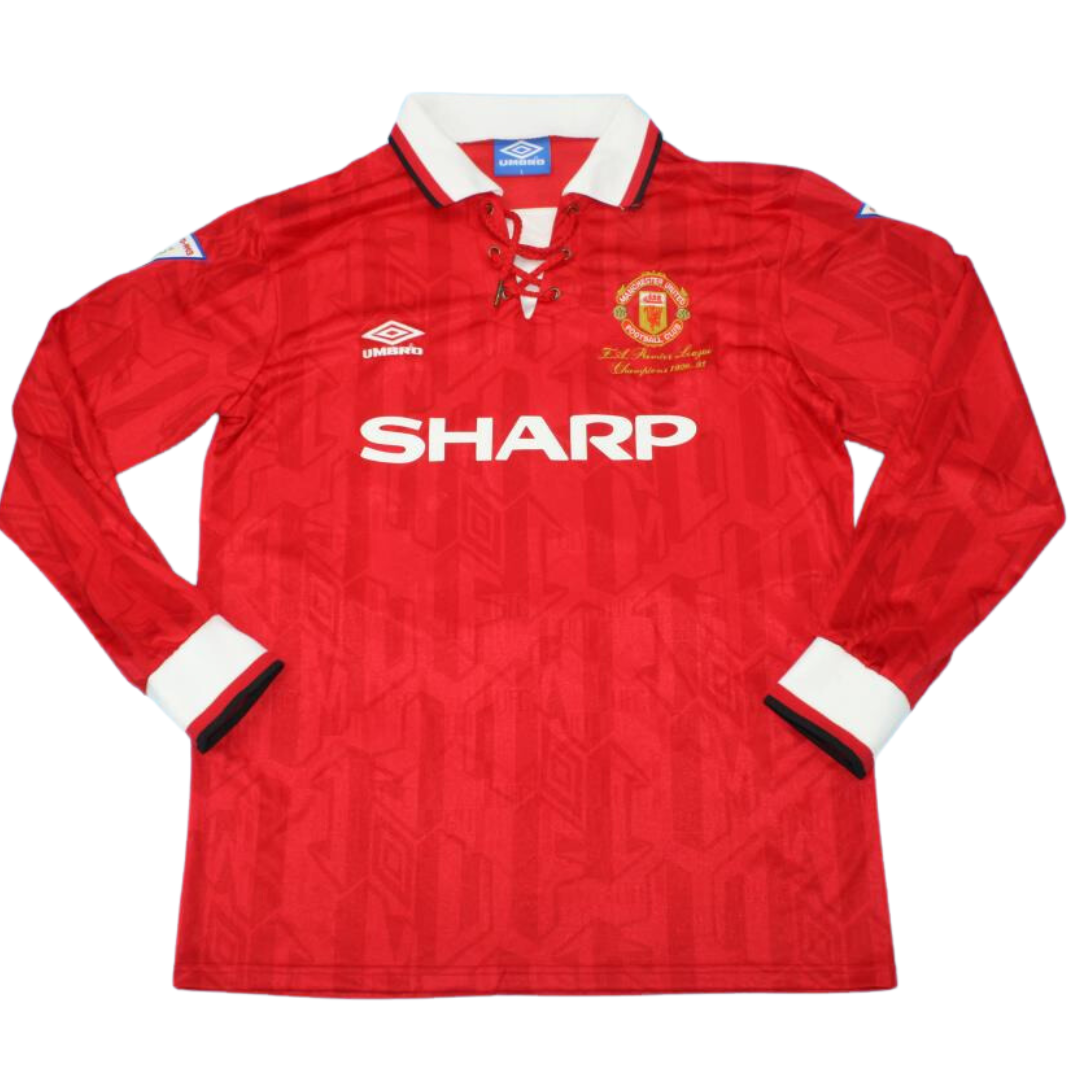 Manchester United Home Champion Version Long Sleeve 92/93 "Beckham" Nº28