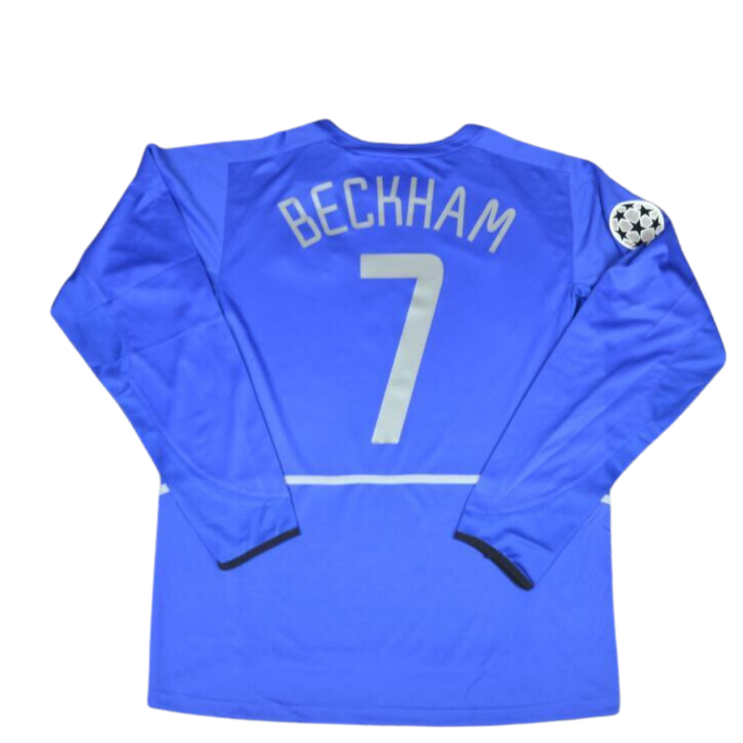 Manchester United Blue Away Long Sleeve 02/03 "Beckham" Nº7