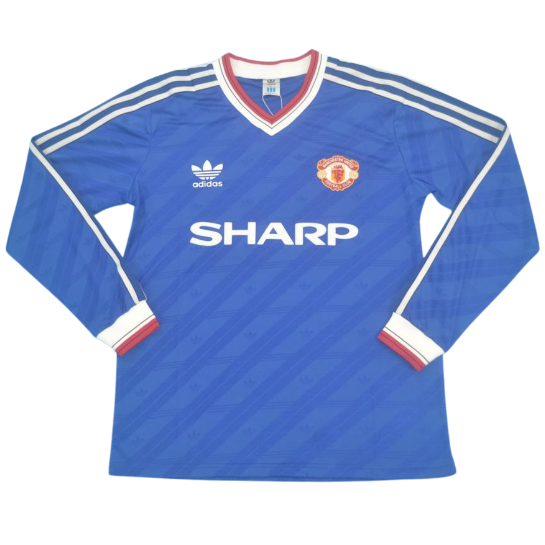 Manchester United Blue Long Sleeve 86/88