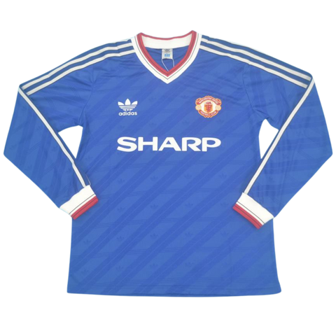 Manchester United Blue Long Sleeve 86/88