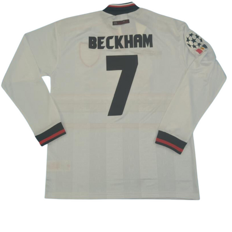 Manchester United White Away Long Sleeve 97/99 "Beckham" Nº7