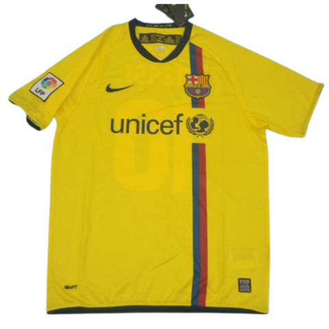 Barcelona Away Yellow 08/09 "Iniesta" Nº 8