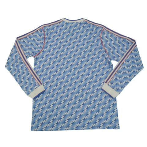 Manchester United Away Blue Long Sleeve 90/92