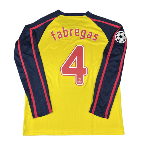 Arsenal Away Yellow 08/09 Long Sleeve "Fabregas" Nº 4