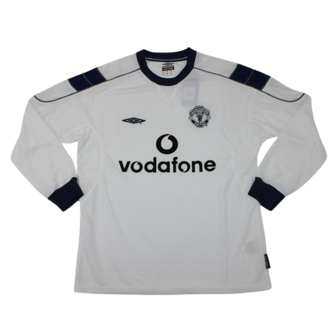 Manchester United Away White Long Sleeve 99/00