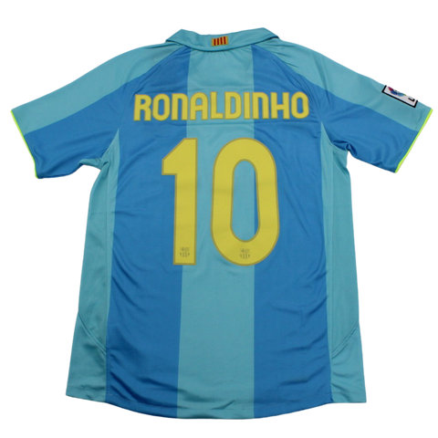 Barcelona Away Blue 07/08 "Ronaldinho" Nº 10