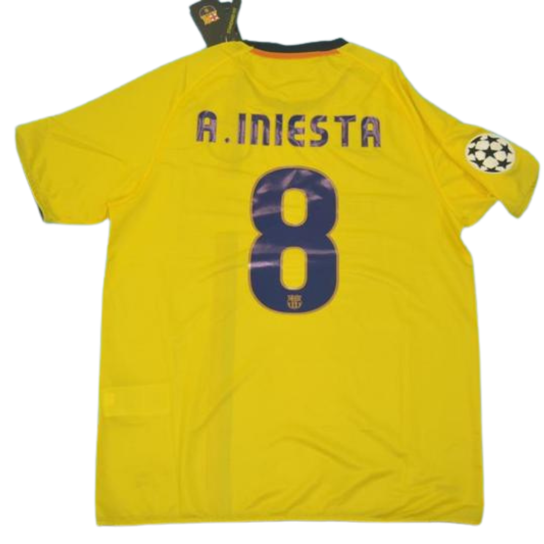 Barcelona Away Yellow 08/09 "Iniesta" Nº 8