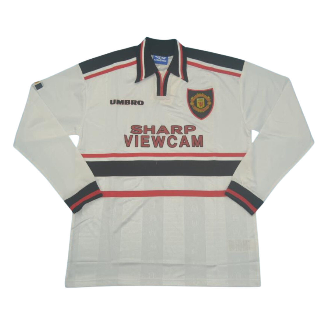 Manchester United White Away Long Sleeve 97/99 "Beckham" Nº7