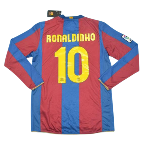 Barcelona Home Long Sleeve 07/08 "Ronaldinho" Nº 10