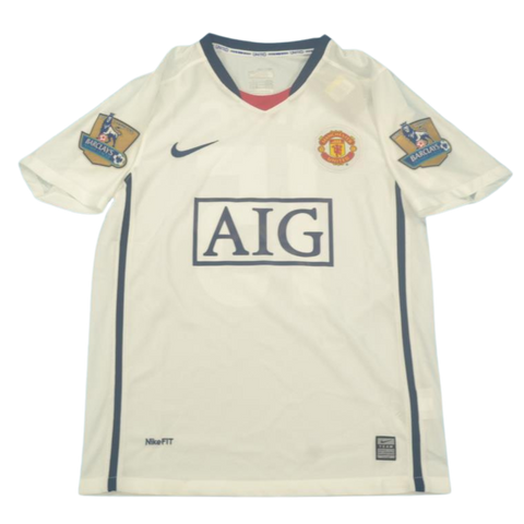 Manchester United Away White 08/09 "Vidic" Nº 15