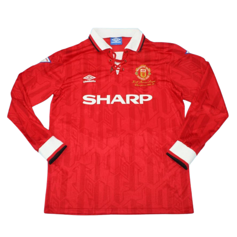 Manchester United Home Champions Version Long Sleeve 92/93 "Beckham" Nº 28