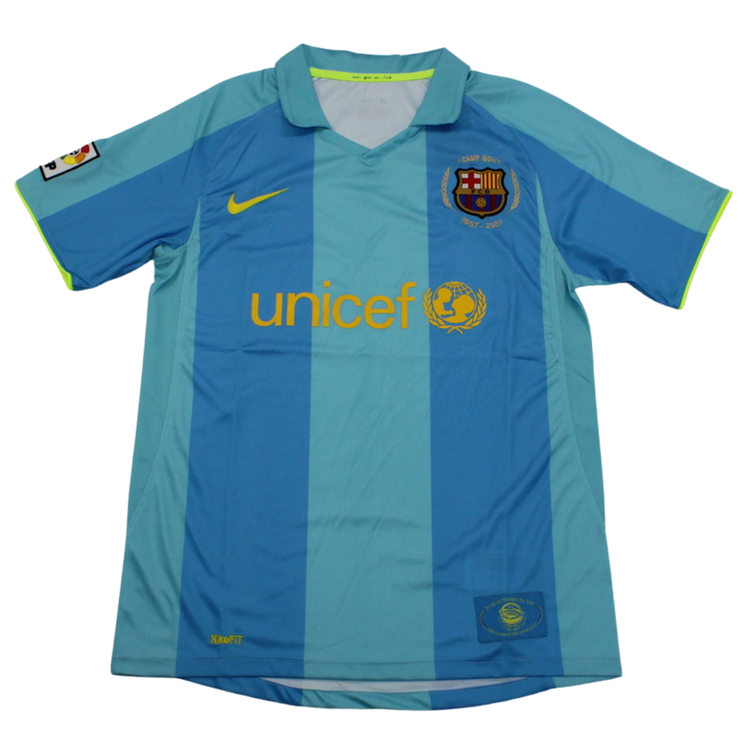 Barcelona Away Blue 07/08 "Ronaldinho" Nº 10