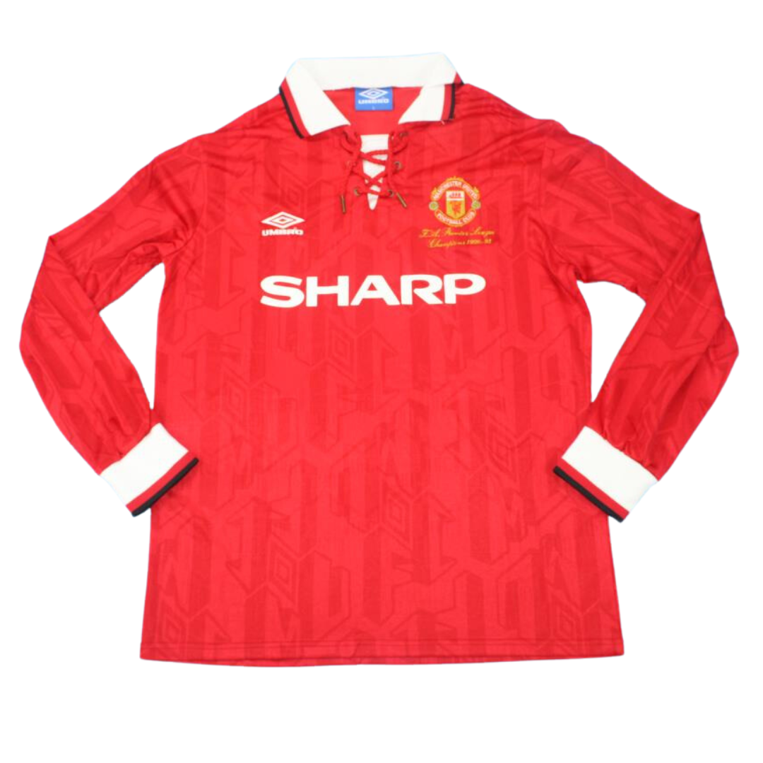 Manchester United Home Champion Version Long Sleeve 92/93 "Beckham" Nº28