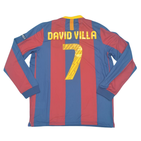 Barcelona Home Long Sleeve 10/11 "David Villa" Nº 7