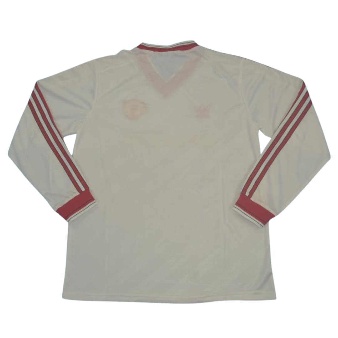 Manchester United Away White Long Sleeve 86/88