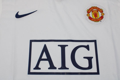 Manchester United Away White Long Sleeve 08/09