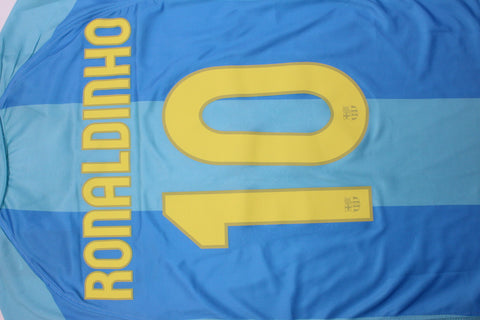 Barcelona Away Blue 07/08 "Ronaldinho" Nº 10