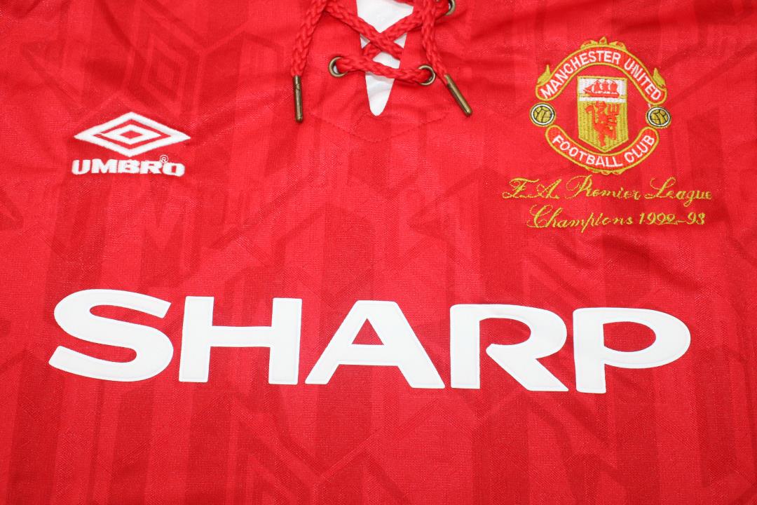 Manchester United Home Champion Version Long Sleeve 92/93 "Beckham" Nº28